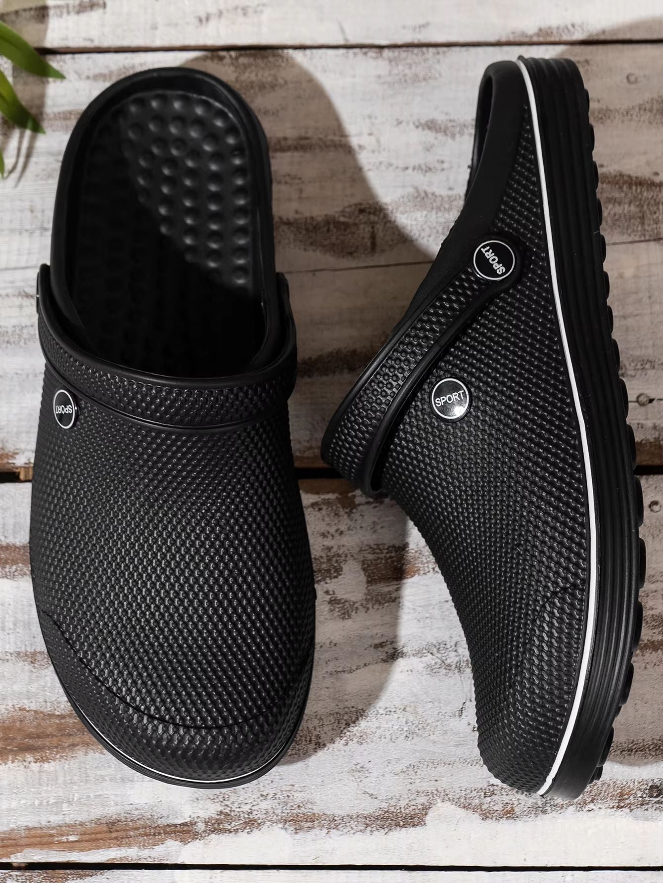 Mens Breathable FlatSoled Clogs  Comfortable NonSlip Casual Work  Home Shoes 5