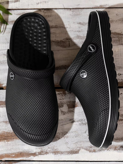 Mens Breathable FlatSoled Clogs  Comfortable NonSlip Casual Work  Home Shoes 5