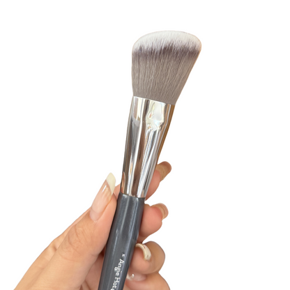 Hot Flashy Angled Blush Brush BKAngie, Face Contour Makeup Brush, Cream Liquid Bronzer Blush Highlighter