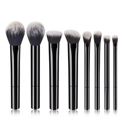 Professional Makeup Brush Set Black Glossy Tool Kit, Powder, Blush, Contouring, Eyeshadow Makeup Brushes
