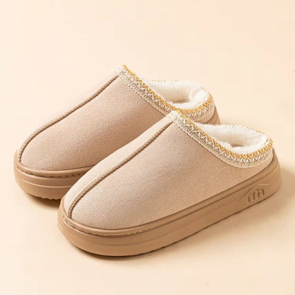 Winter Plush Slippers  Warm Fuzzy Fur Indoor Outdoor AntiSlip House Shoes For Women  Men 9