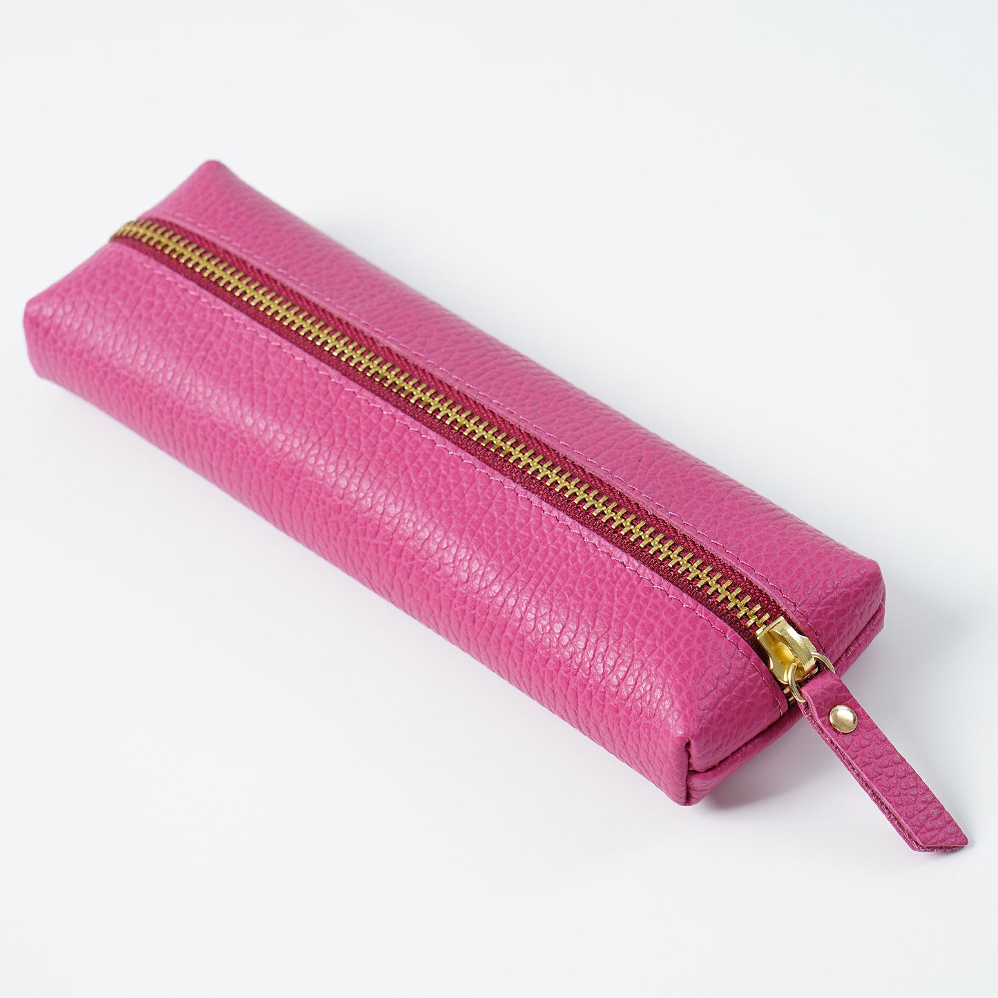 Personalized Leather Pencil Case Handmade Genuine Pebble Leather Zipper Bag For Large Capacity Scho 7