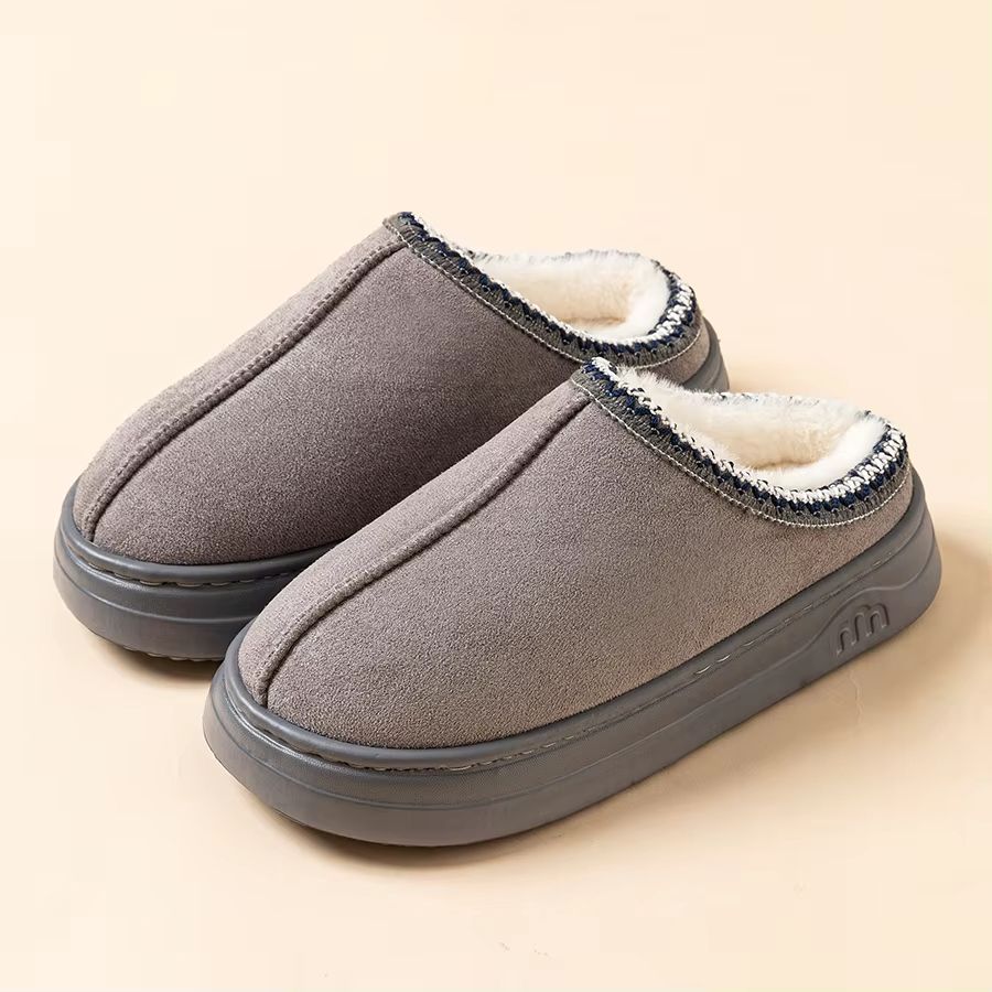 Winter Plush Slippers  Warm Fuzzy Fur Indoor Outdoor AntiSlip House Shoes For Women  Men 6