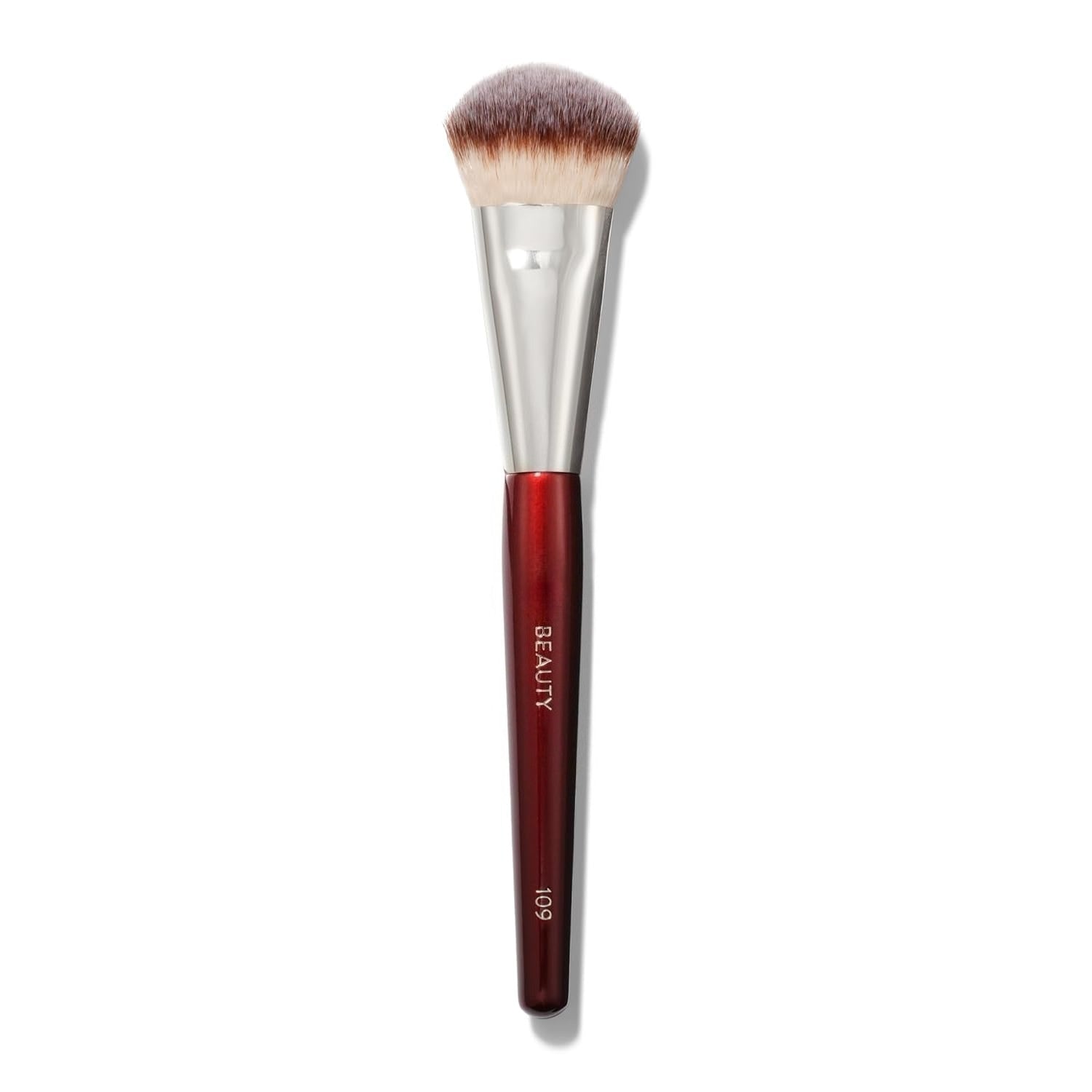 Mini Contoured Foundation Brush, Makeup Face Brush for Liquid Cream Foundation, Blending Bronzer, Blush, Highlighter