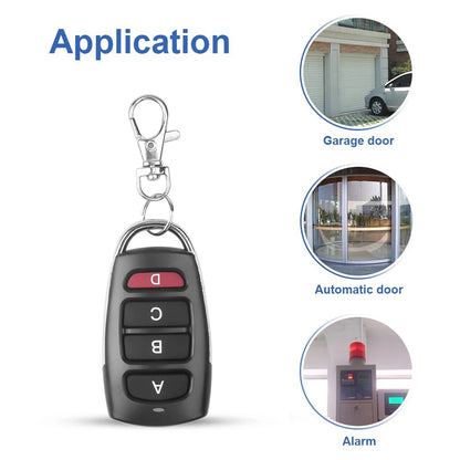 Universal 433MHz Wireless RF Remote Control Copy Code Garage Door Gate Duplicator Key Opener For 43 3
