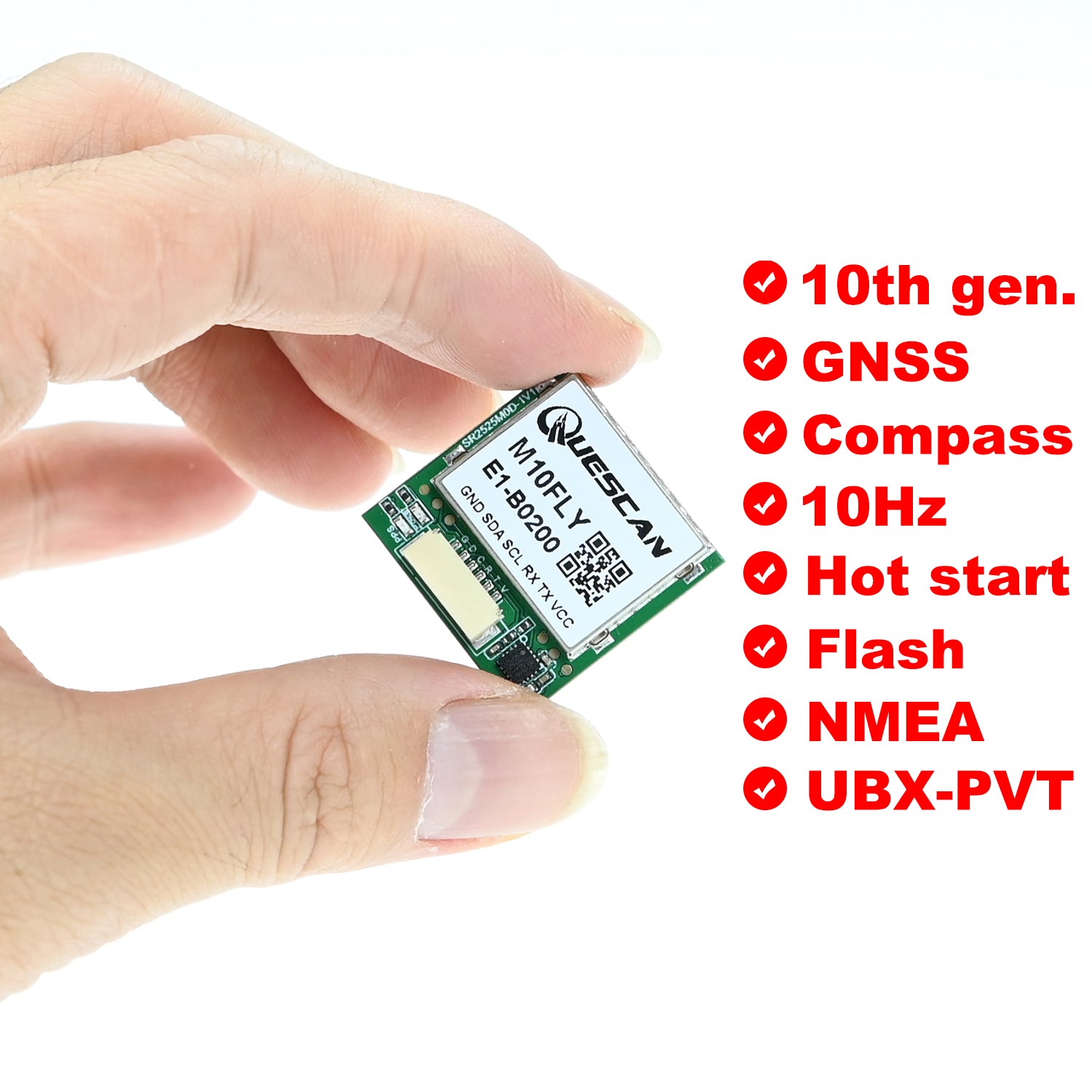 Quescan GPS Module With Compass FPV Drone GPS For Betaflight Ardupilot INAV GNSS Navigation Sensor 1