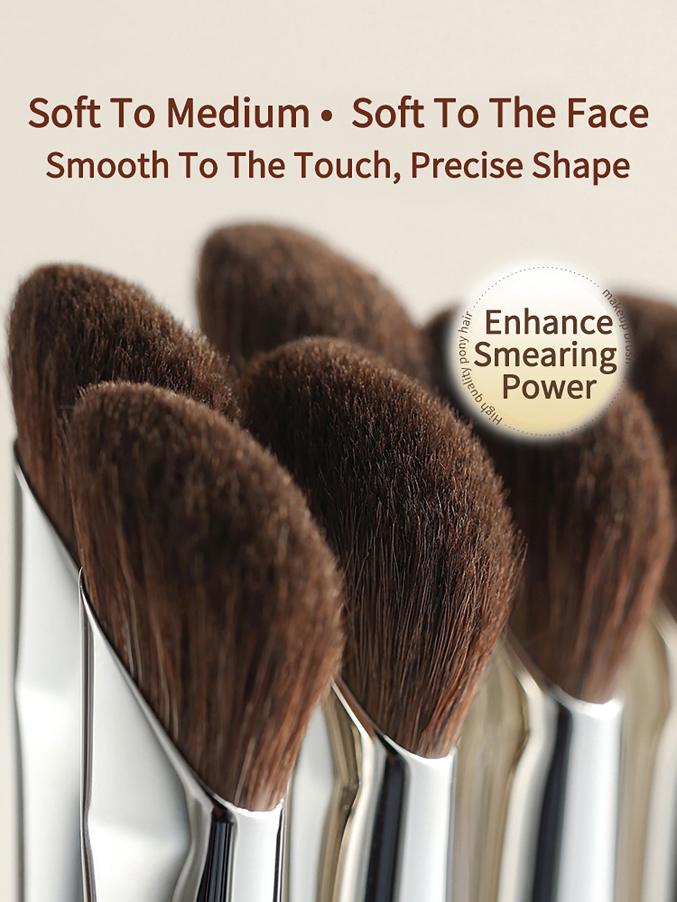 Dual Color Horsehair Nose Shadow Brush Sickle Shaped Contour Brush Multi Functional Makeup Brush Se 1