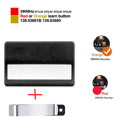 971LM Orange Button Remote Control, Compatible with 971LM, 973LM Gate Openers, Secure Belt Clip