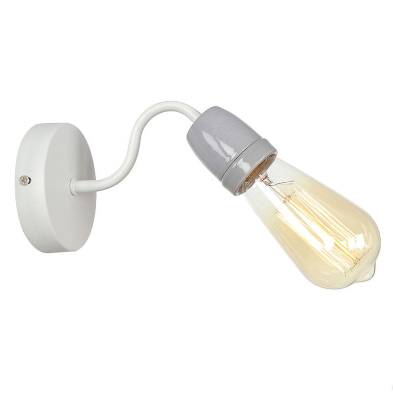IWHD Colorful Ceramic LED Wall Lamp, Nordic Minimalism Wall Sconce for Living Room, Bedroom, Bathroom, Loft Decor