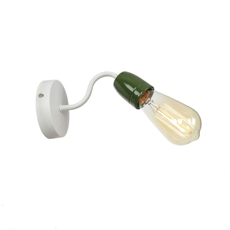IWHD Colorful Ceramic LED Wall Lamp, Nordic Minimalism Wall Sconce for Living Room, Bedroom, Bathroom, Loft Decor