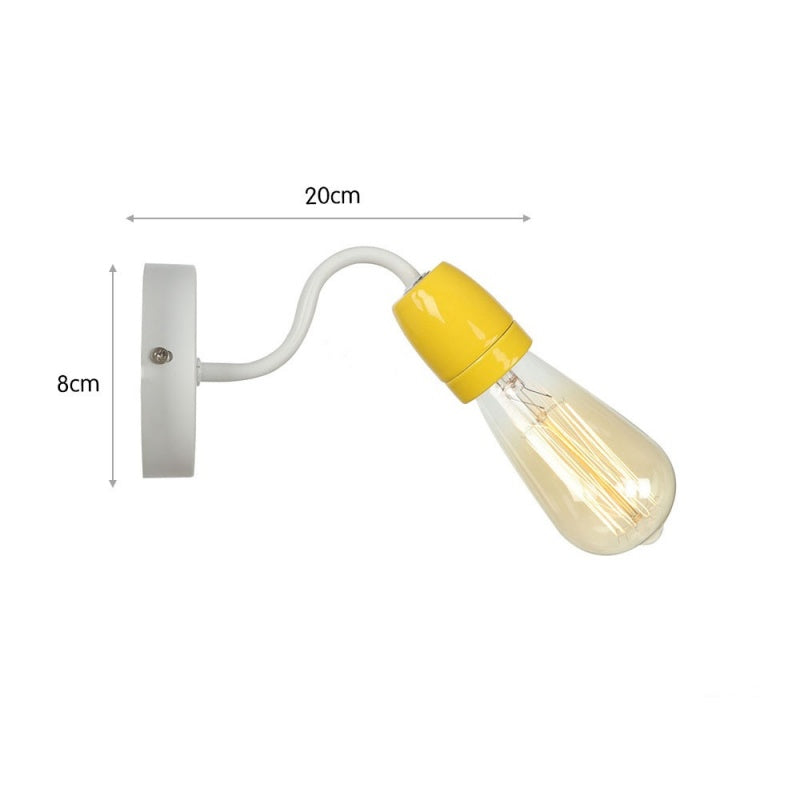 IWHD Colorful Ceramic LED Wall Lamp, Nordic Minimalism Wall Sconce for Living Room, Bedroom, Bathroom, Loft Decor