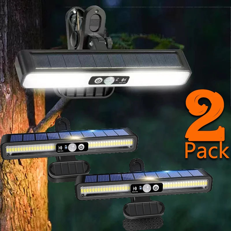 SUNLIGHT ENCOUNTER Clip On Solar Motion Lights Outdoor Waterproof, 36 LED Solar Fence Lights Outside, Portable Security
