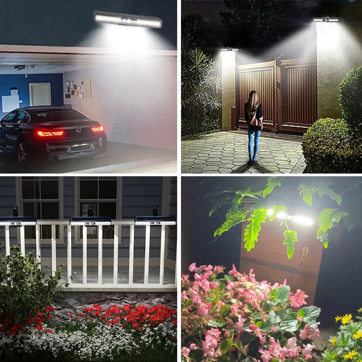SUNLIGHT ENCOUNTER Clip On Solar Motion Lights Outdoor Waterproof, 36 LED Solar Fence Lights Outside, Portable Security