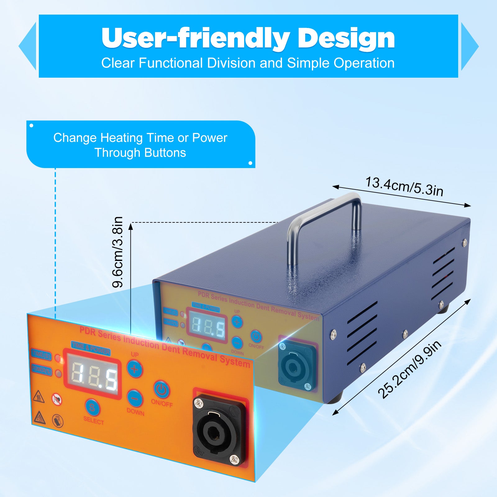 1380W Magnetic Induction Dent Repair Machine, Professional Car Body Paintless Dent Repair Removing Tool Set with Digital