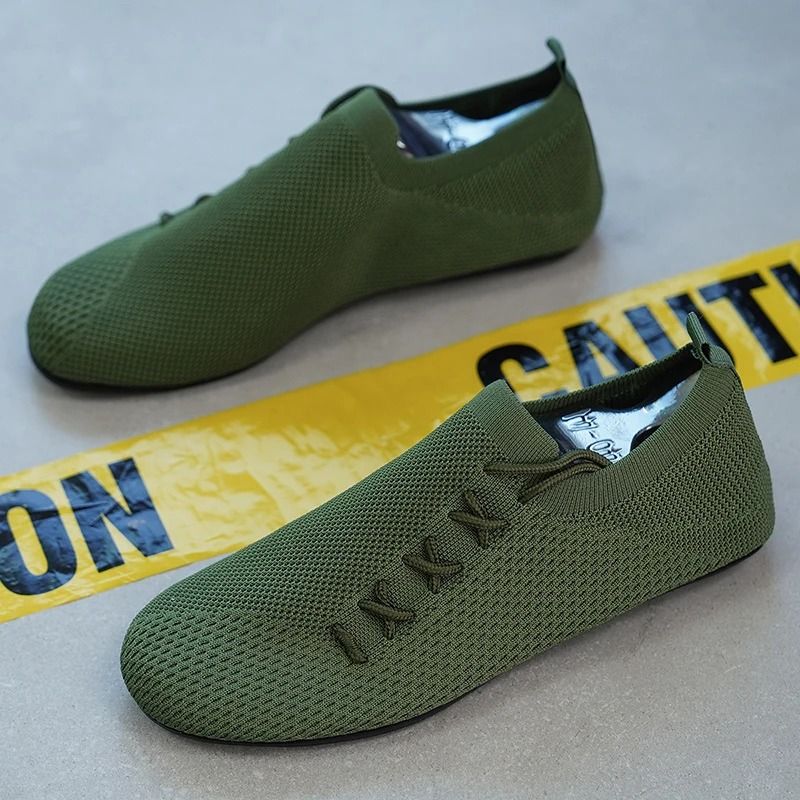 Breathable Mesh Loafers For Men Comfortable AntiSlip Summer Driving Shoes 2