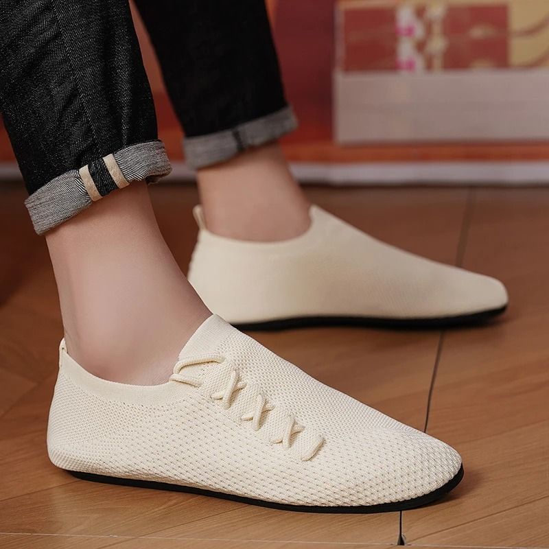 Breathable Mesh Loafers For Men Comfortable AntiSlip Summer Driving Shoes 3