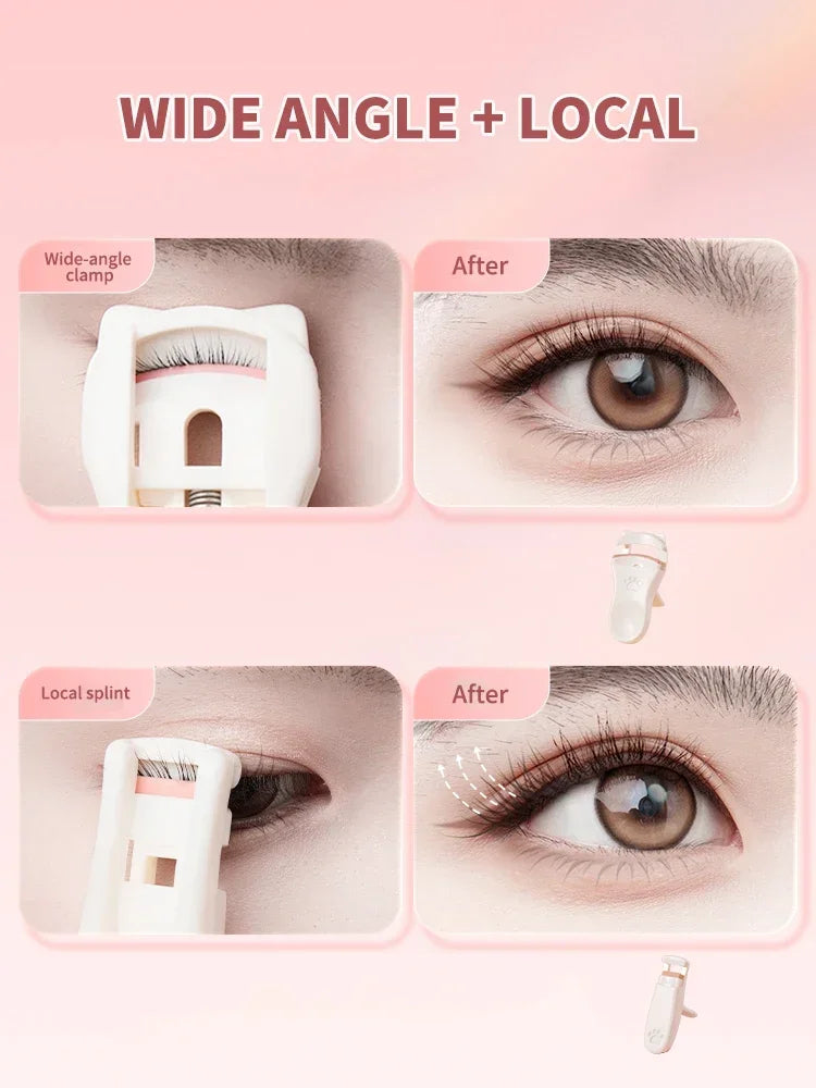 Cat Claw Eyelash Curler 2Pcs Portable Edgeless Curling Tool Gentle Half Clip For Natural Eyelashes  2