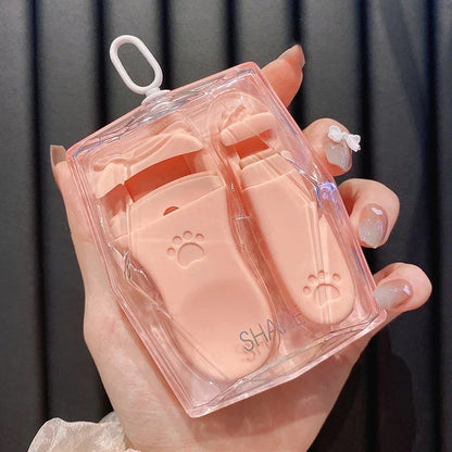 Cat Claw Eyelash Curler 2Pcs Portable Edgeless Curling Tool Gentle Half Clip For Natural Eyelashes  5
