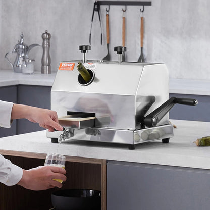 Commercial Sugar Cane Juicer Machine Stainless Steel Manual Crank High Output 1
