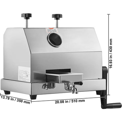 Commercial Sugar Cane Juicer Machine Stainless Steel Manual Crank High Output 6