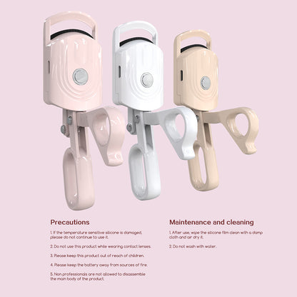 Rechargeable Electric Heated Eyelash Curler Fast Heating Lash Curler Makeup Supplies Long Lasting E 3