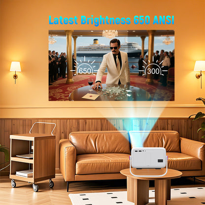 Velec Portable Projector 650ANSI with Android 11 1080P HD, 3.5 LCD, Auto Keystone Outdoor Movie, Home Theater Project