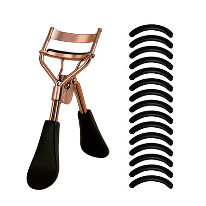 Stainless Steel Portable Eyelash Curler With 15 Silicone Pads Lash Extension And Curling Tools For  6