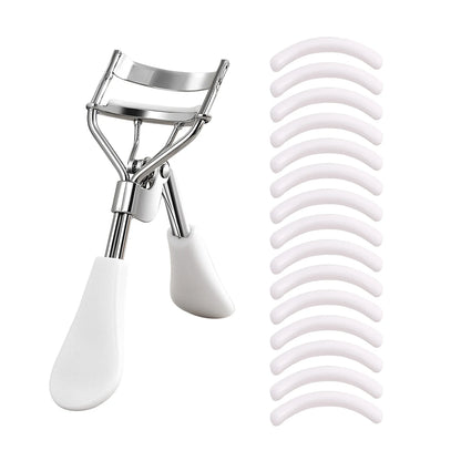 Stainless Steel Portable Eyelash Curler With 15 Silicone Pads Lash Extension And Curling Tools For  8