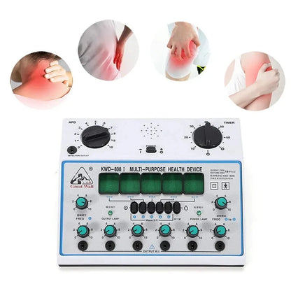 Advanced Electrical Nerve Muscle Stimulator Machine, 50Hz 6-Channel Output for Deep Tissue Pain Relief, Electric.