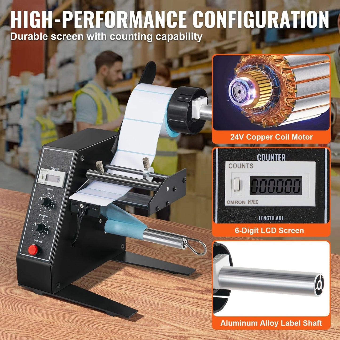 Automatic Label Dispenser With Adjustable Speed And Counter 1