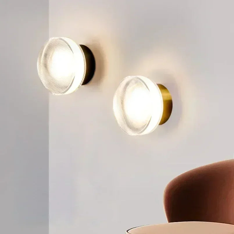 Modern Design LED Wall Lamps For Bedroom  Bedside Indoor Outdoor Round Sconce Light Fixtures Acryli 4