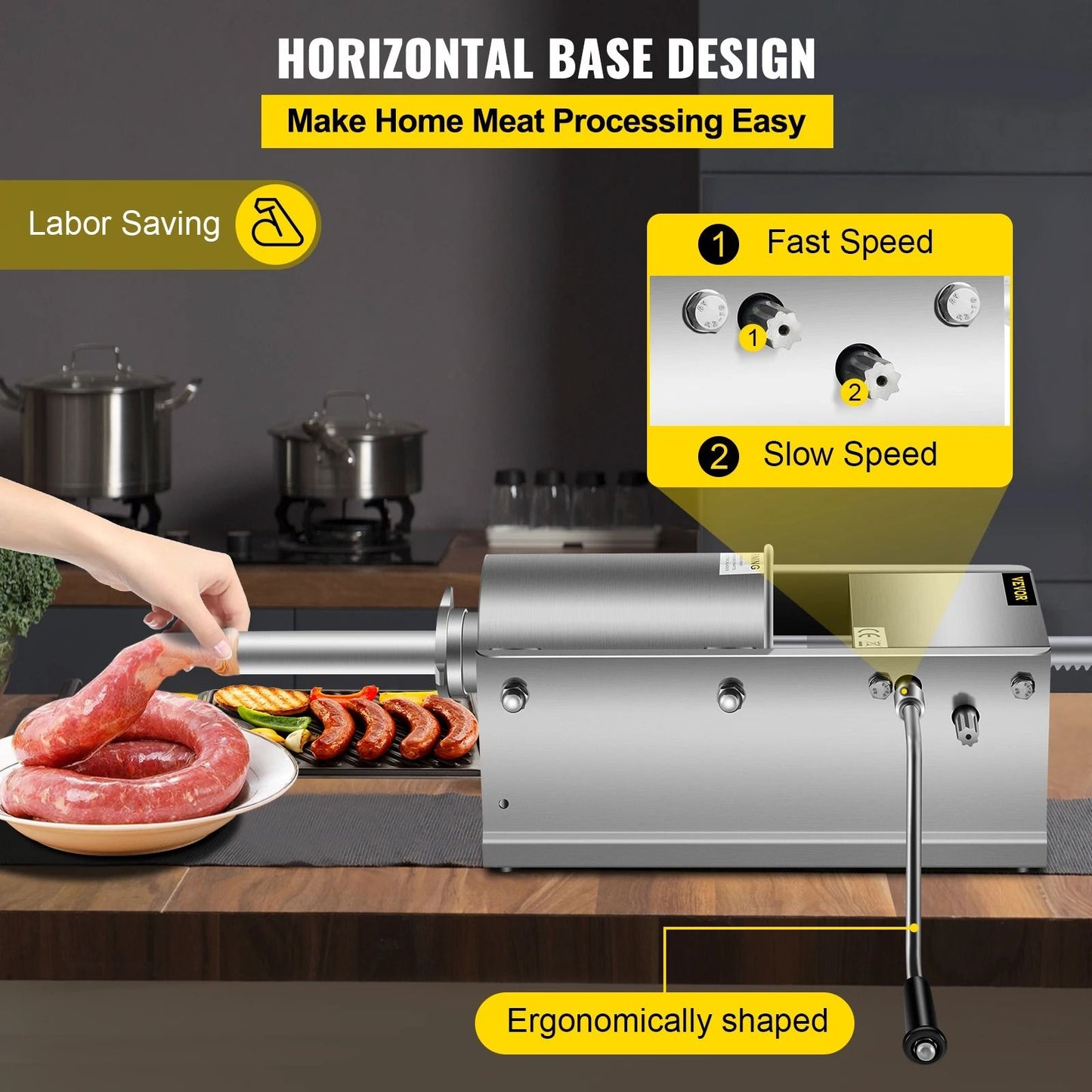 3 L Manual Sausage Stuffer For Home And Commercial Use 3