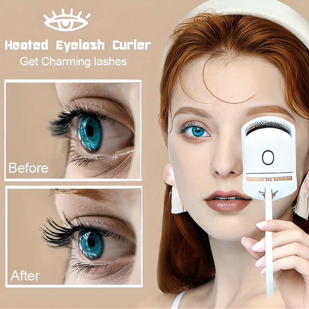 Rechargeable Electric Eyelash Curler for Long-lasting Curling, New Generation ABS Heated Lash Curler Portable