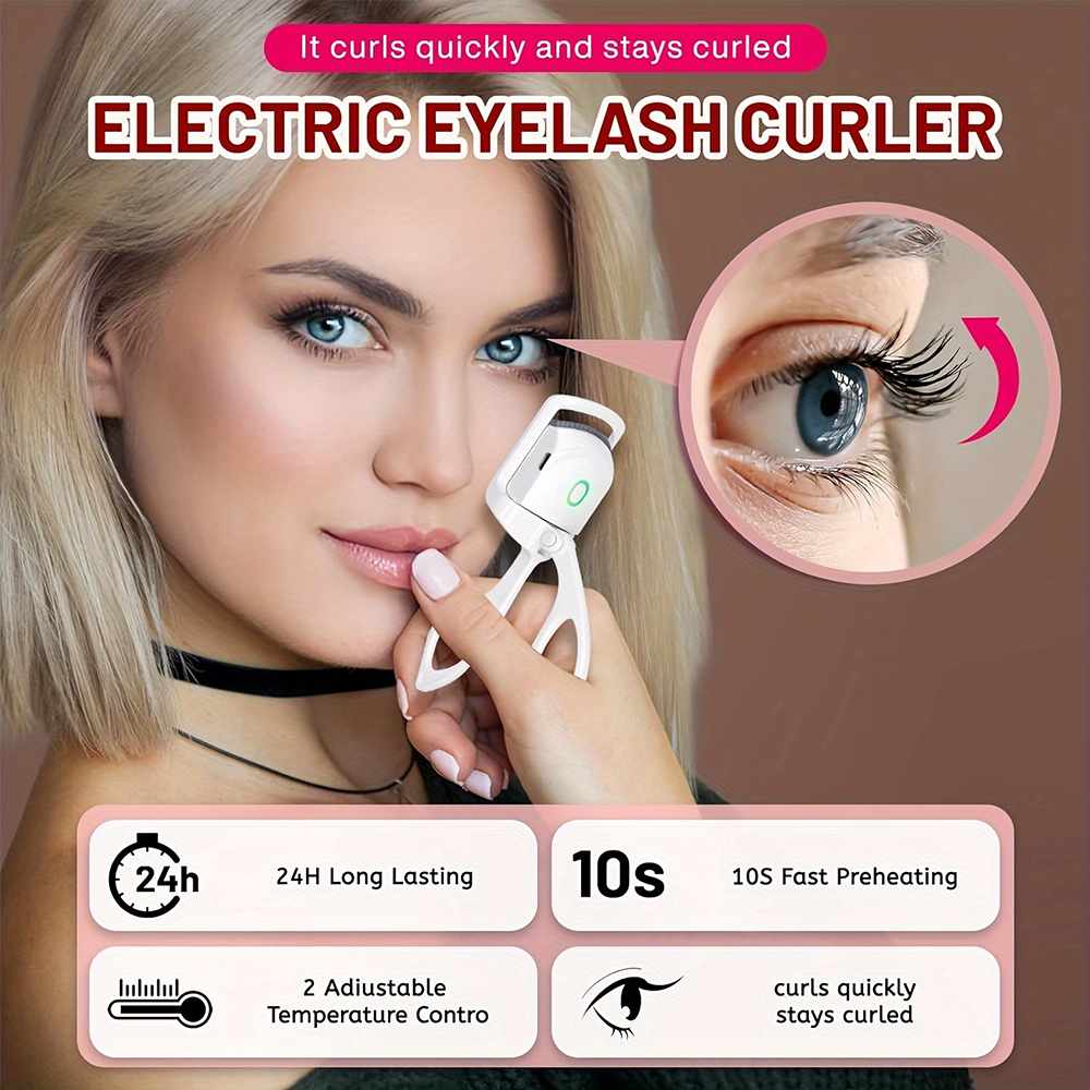 Rechargeable Electric Eyelash Curler For Longlasting Curling New Generation ABS Heated Lash Curler  2
