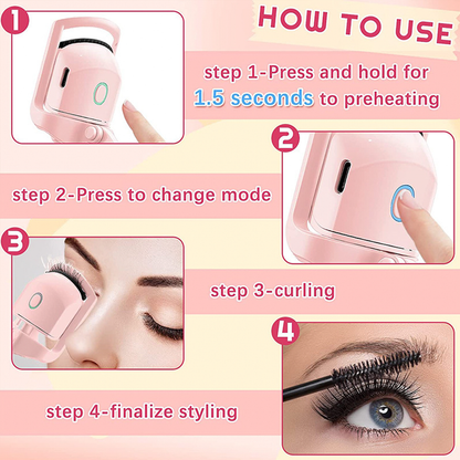 Rechargeable Electric Eyelash Curler For Longlasting Curling New Generation ABS Heated Lash Curler  4