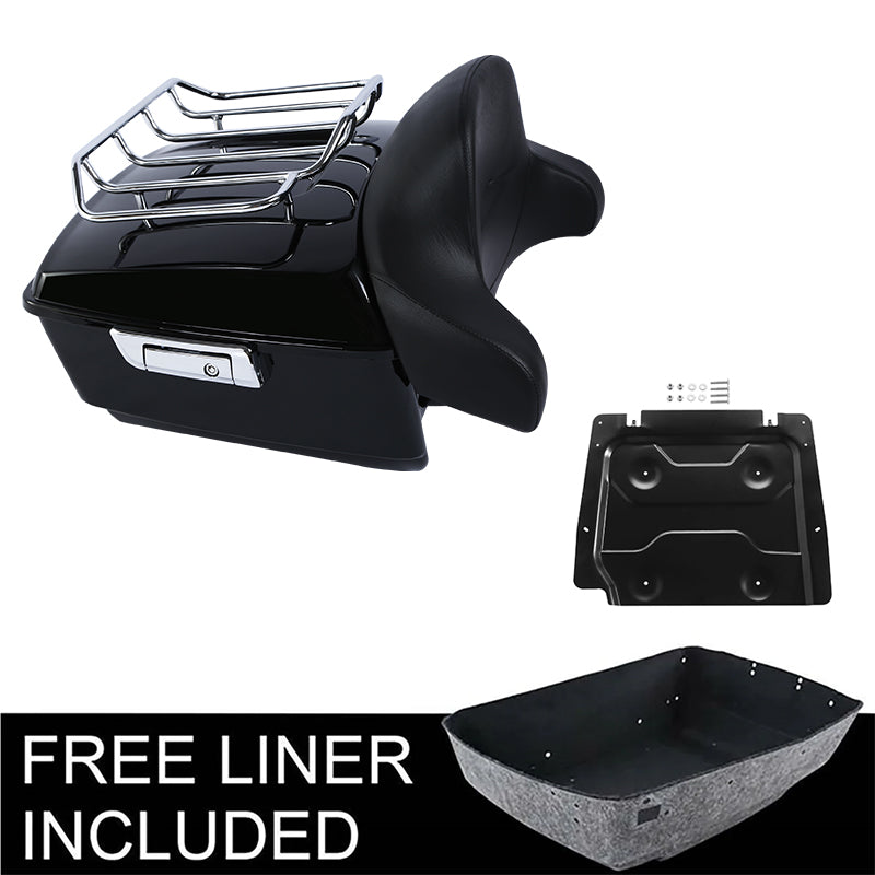 Motorcycle King Trunk Rack Backrest For Harley Touring  Street Glide  Road Glide Compatible Sissy B 1