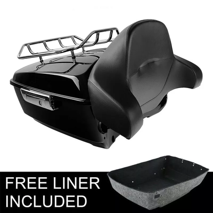 Motorcycle King Trunk Rack Backrest For Harley Touring  Street Glide  Road Glide Compatible Sissy B 6