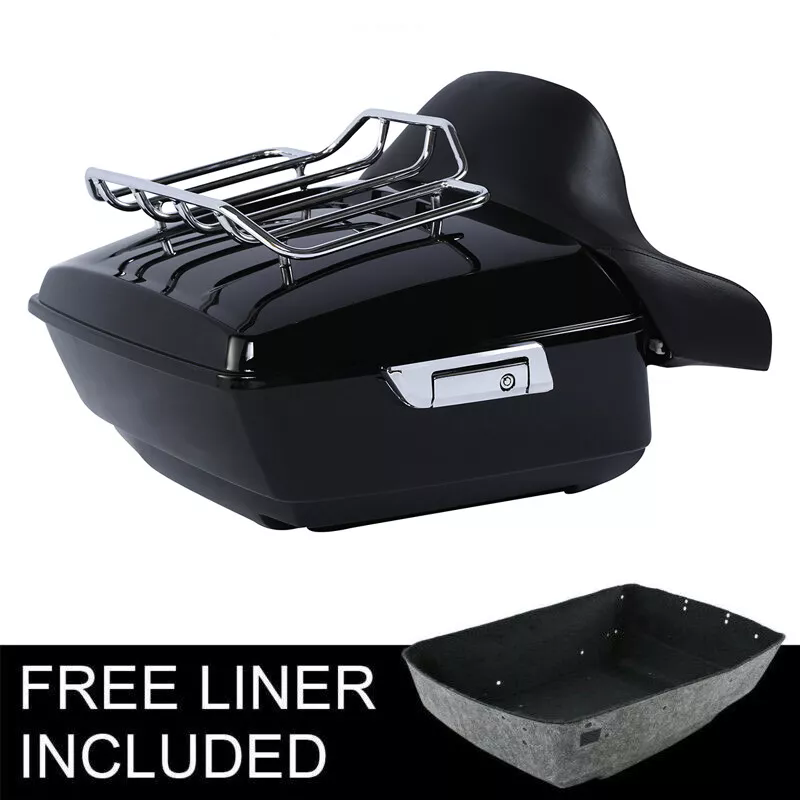 Motorcycle King Trunk Rack Backrest For Harley Touring  Street Glide  Road Glide Compatible Sissy B 7