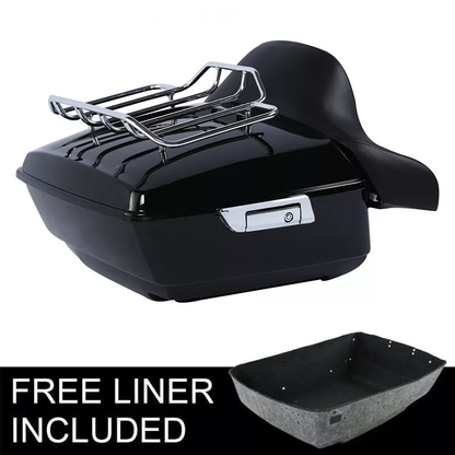 Motorcycle King Trunk Rack Backrest For Harley Touring  Street Glide  Road Glide Compatible Sissy B 7