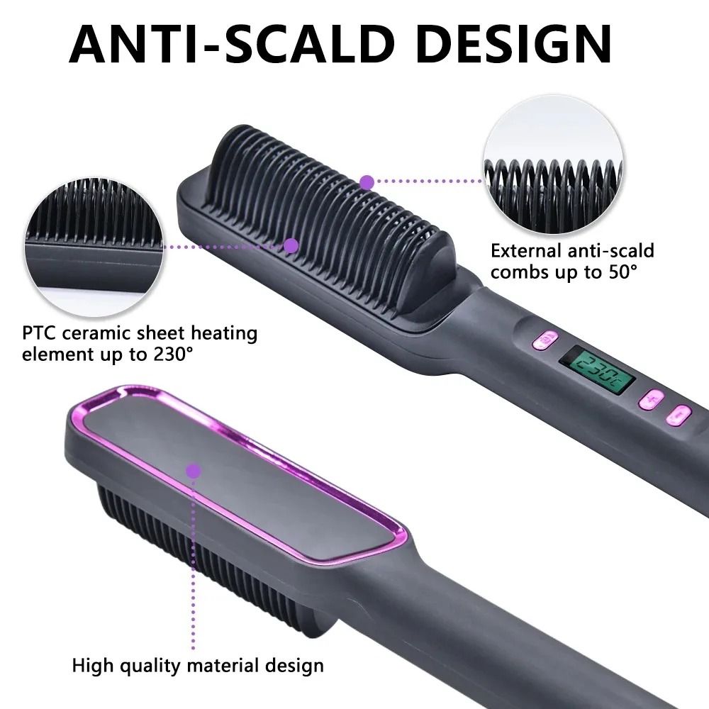 Electric Negative Ion Straightening Comb For Smooth And Safe Styling 1