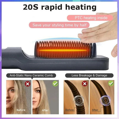 Electric Negative Ion Straightening Comb For Smooth And Safe Styling 4
