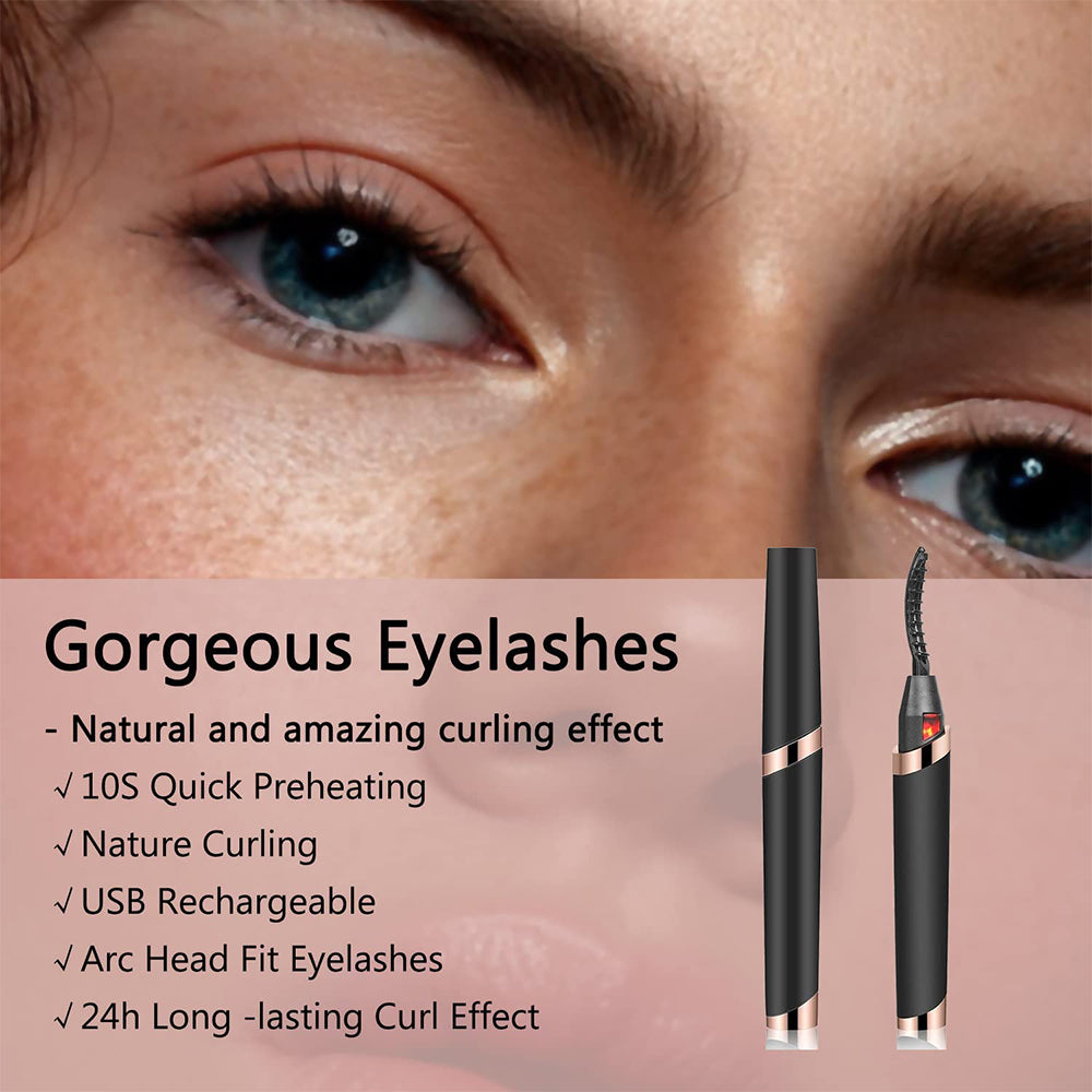 Electric Eyelash Curler for Makeup Tools, Heated Eyelash Curlers USB Rechargeable with 3 Heating Modes
