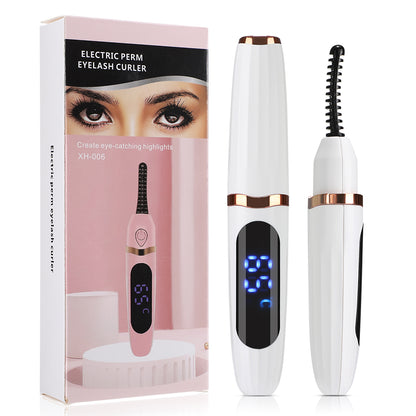 Professional Electric Eyelash Curler Fast Heating Lash Curling Tool, Natural Eyelash Comb, Portable Long Lasting Makeup