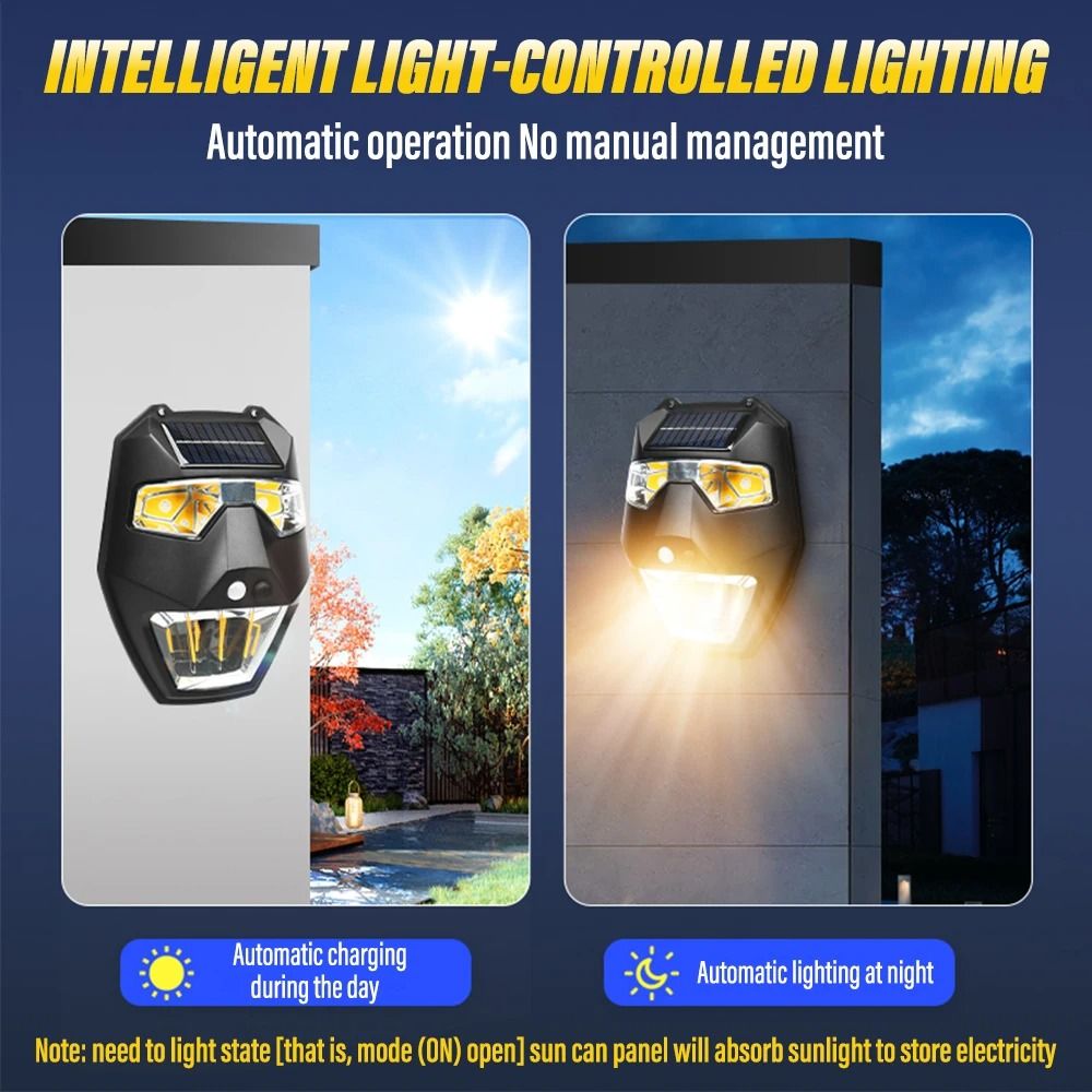 Solar Garden Wall Light With Smart Light And Infrared Sensor 2