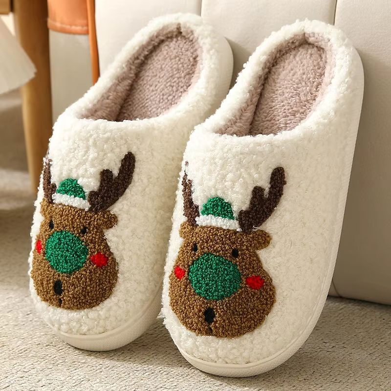 Winter Indoor Slippers  Cute Flower Slides For Women Men  Couples With Soft Flat Sole 10