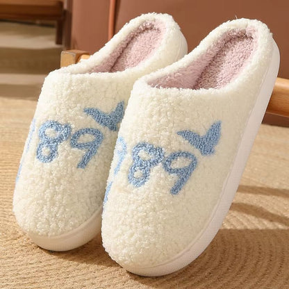 Winter Indoor Slippers  Cute Flower Slides For Women Men  Couples With Soft Flat Sole 7