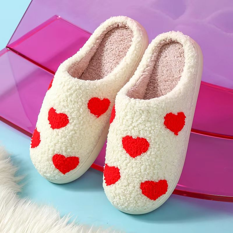 Winter Indoor Slippers  Cute Flower Slides For Women Men  Couples With Soft Flat Sole 14