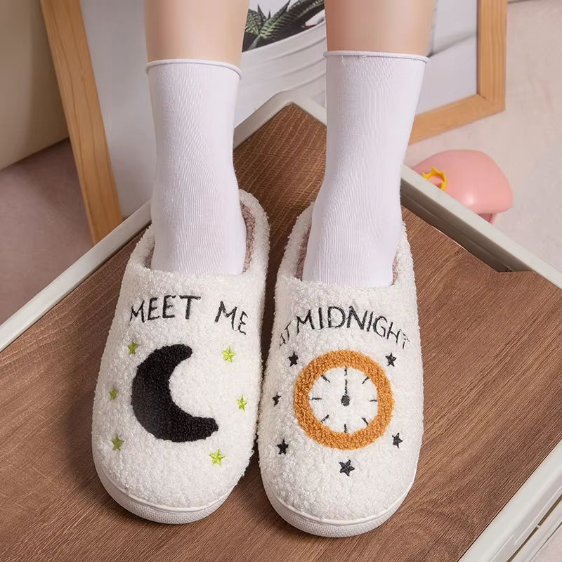 Winter Indoor Slippers  Cute Flower Slides For Women Men  Couples With Soft Flat Sole 16