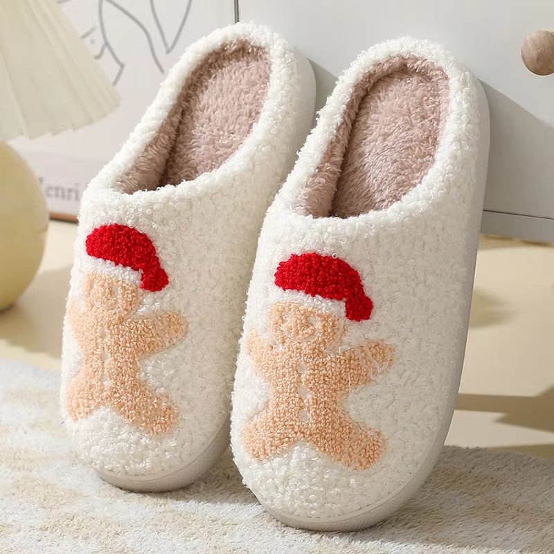 Winter Indoor Slippers  Cute Flower Slides For Women Men  Couples With Soft Flat Sole 17