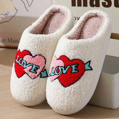 Winter Indoor Slippers  Cute Flower Slides For Women Men  Couples With Soft Flat Sole 21